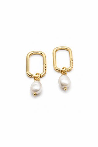 Golden Pearl Earrings