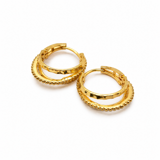 Gold Trinity Hoops